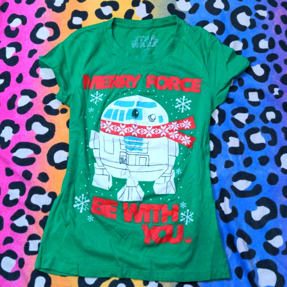 Free add on - Star Wars Christmas R2D2 Ladies Tee